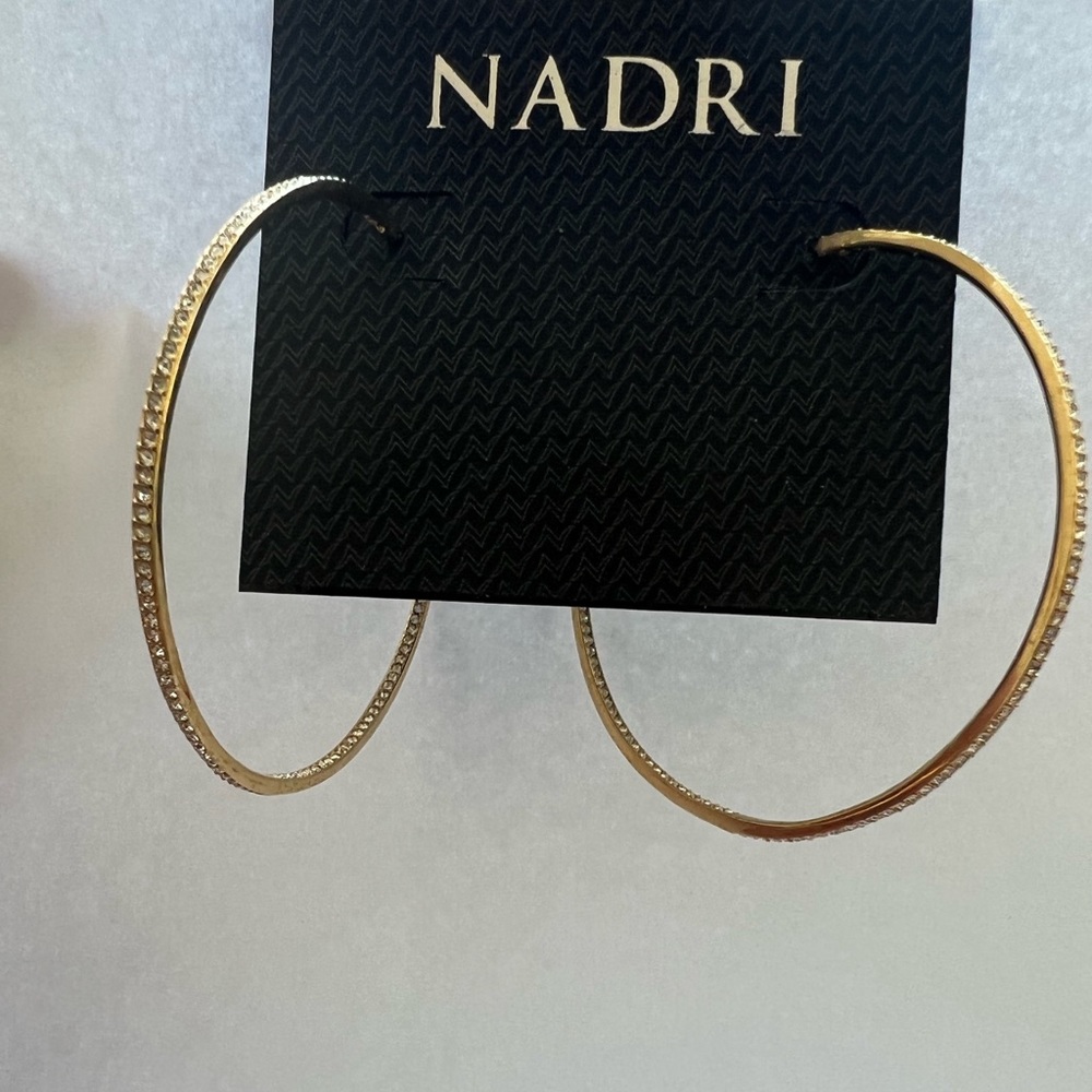 Pave hoop earrings
